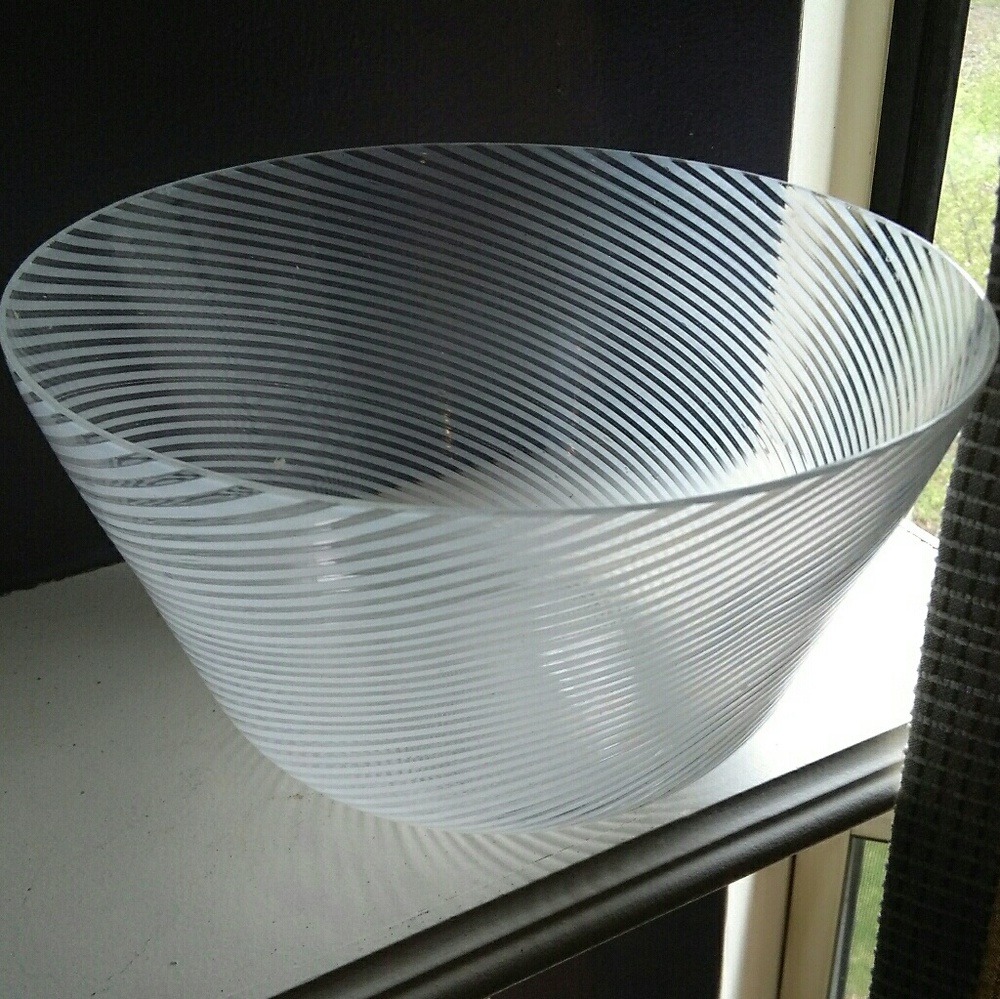 RARE VENINI glass MEZZA BOWL trinket DISH ITALIA